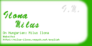 ilona milus business card